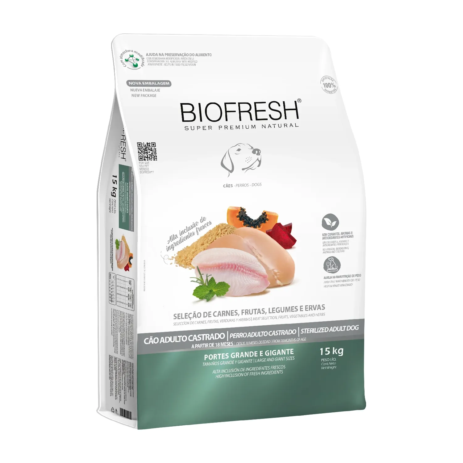 Ração Biofresh Cães Castrados Raças Grandes e Gigantes